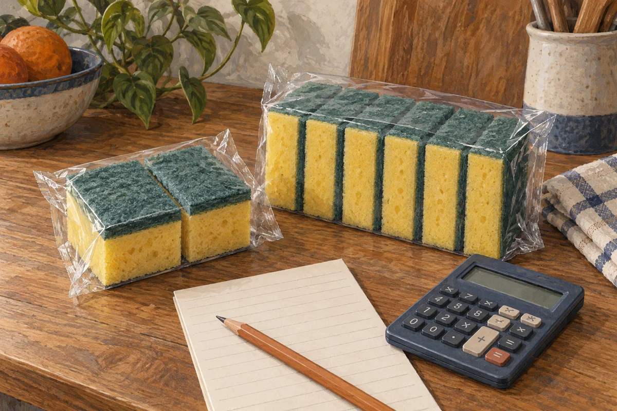 Illustration comparing different package quantities