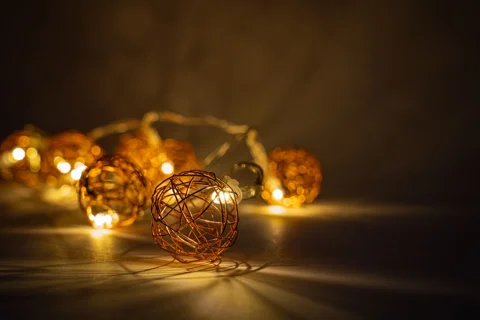 A string of small decorative lights